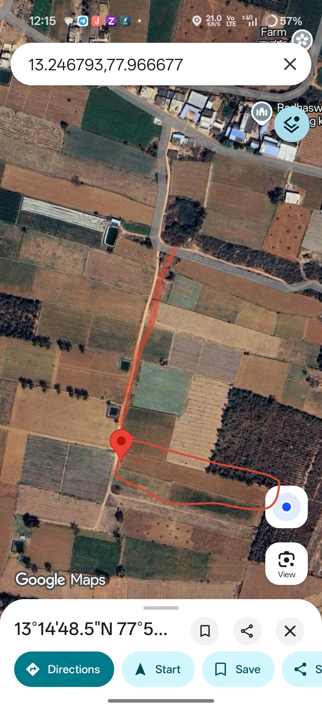 30 Gunthas Farmland in Jangamakote Cross